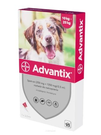 BAYER Advantix Spot-on pies 1 x 2,5 ml