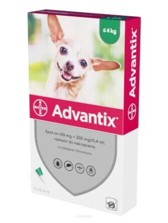 BAYER Advantix Spot-on pies 1 x 0,4 ml