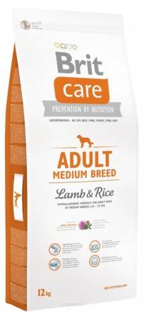 BRIT Care Dog Adult Medium Breeds Lamb & Rice 12 kg