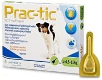 NOVARTIS Prac-Tic Spot-on 137,5 mg dla psa 4,5-11 kg  3 pipety