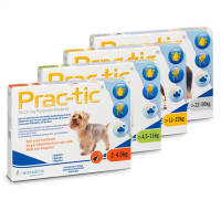 NOVARTIS Prac-Tic Spot-on 137,5mg dla psa 4,5-11kg  3 pipety