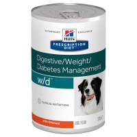 HILLS PD Canine W/D Digestive/Weight/Diabetes Management (Pies) 12 x 370 g