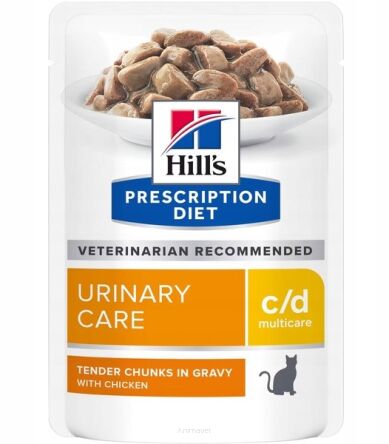 HILLS PD Feline C/D Urinary Care Saszetka (Kot) kurczak 12 x 85g