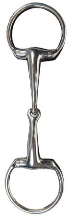 HKM Wędzidło oliwkowe 1x łamane anatomiczne pełne 16 mm