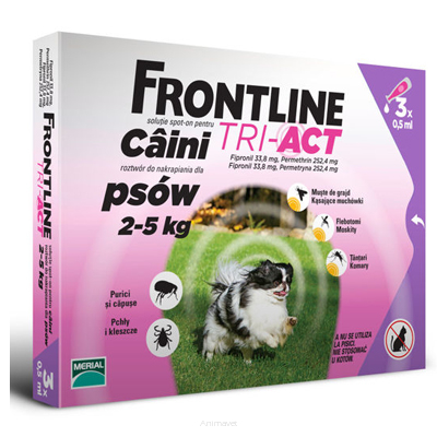 MERIAL Frontline Tri-Act XS 2-5kg (pipeta 3 x 0,5ml)